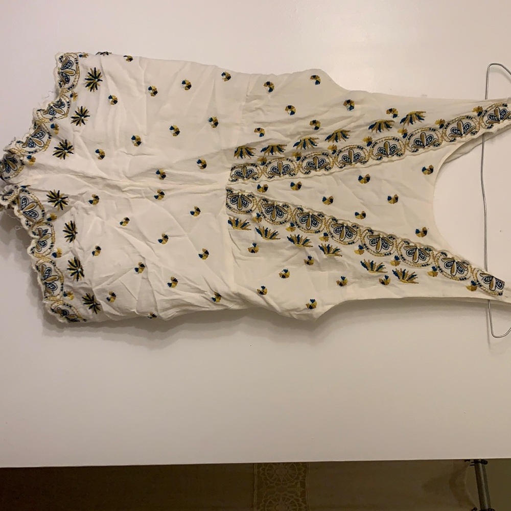 Free people embroidered romper - size 6 (medium)